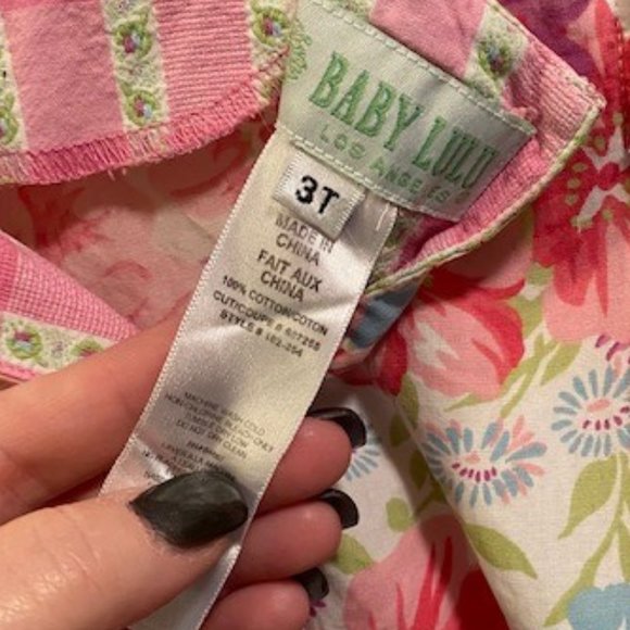 Baby Lulu 3T Pink Floral Ruffle Dress - Picture 5 of 5